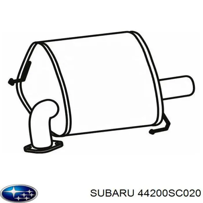 Глушник, центральна частина Subaru Forester (S12, SH) (Субару Форестер)