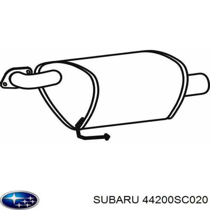 Глушник Subaru 44200SC030 ціна, від 42.23 USD