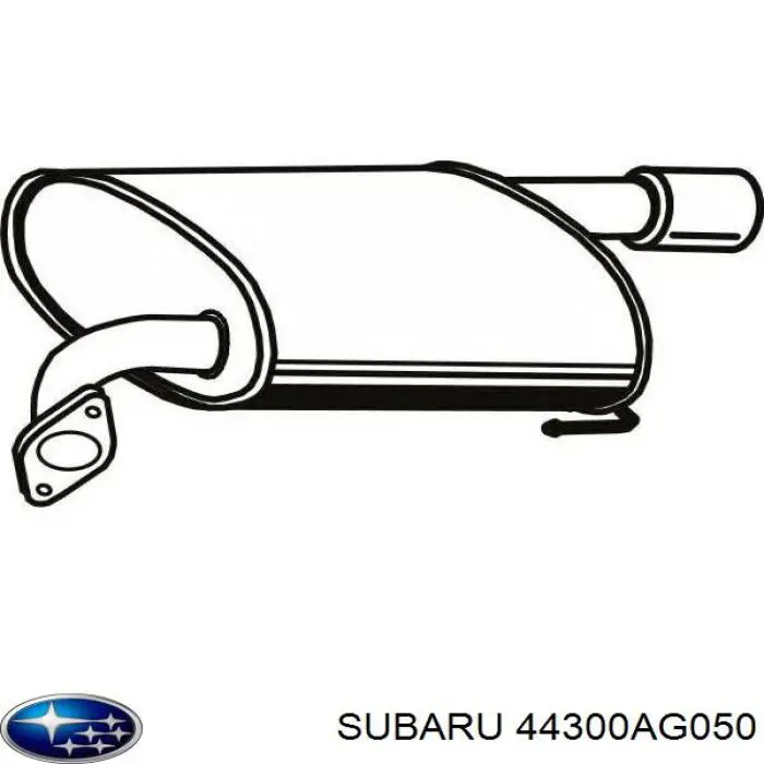 Глушник, задня частина 44380AG131 Subaru