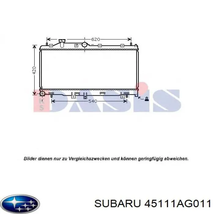 Радіатор основний Subaru 45111AG011 ціна, від 64.65 USD