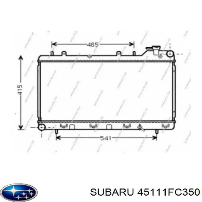 Радіатор 45111FC370 Subaru