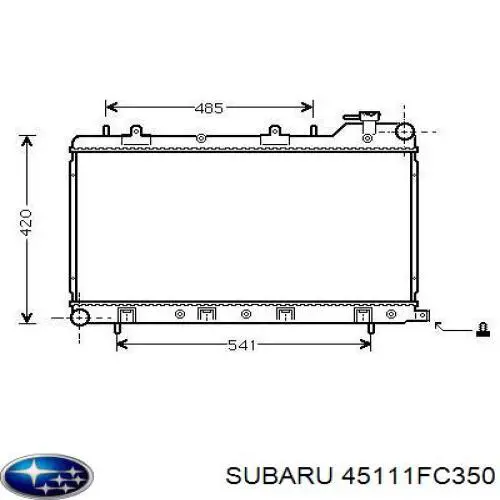 Радіатор 45111FC350 Subaru