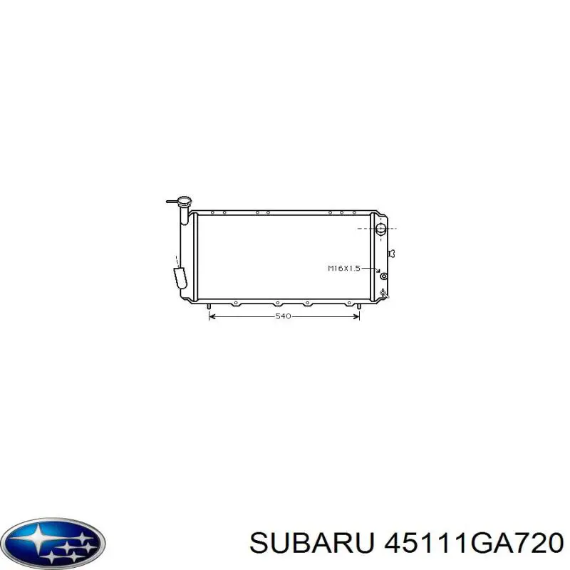 Радіатор основний Subaru 45111GA720 ціна, від 54.17 USD