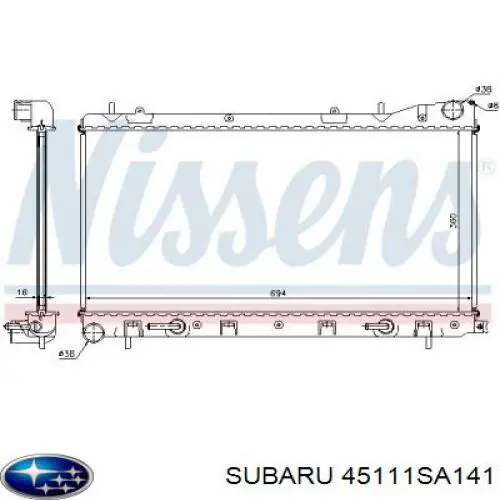 45111SA141 Subaru Радіатор охолодження двигуна
