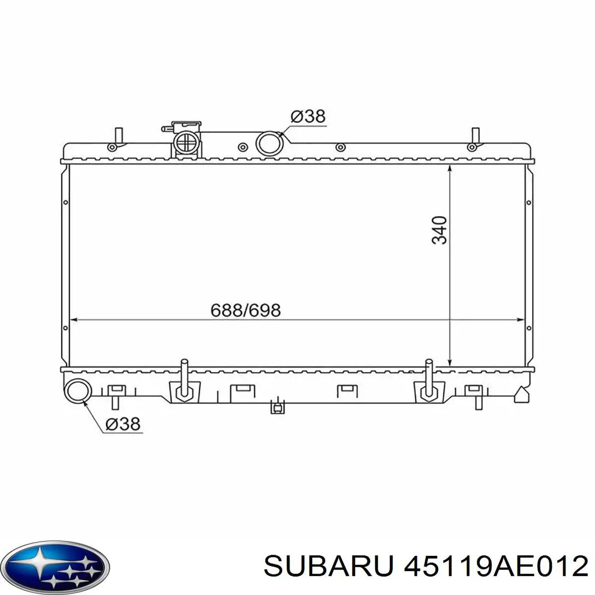 Радіатор охолодження двигуна 45119AE012 Subaru