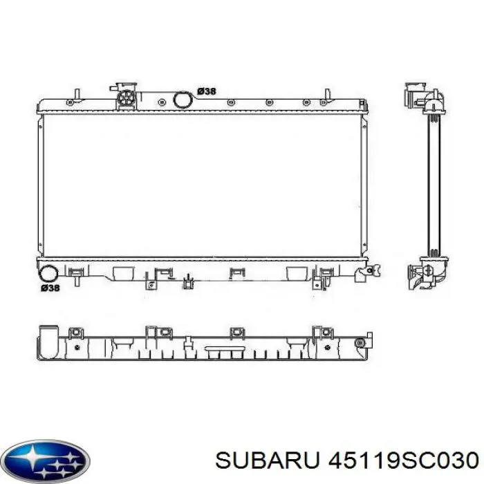 Радіатор охолодження двигуна 45119SC030 Subaru