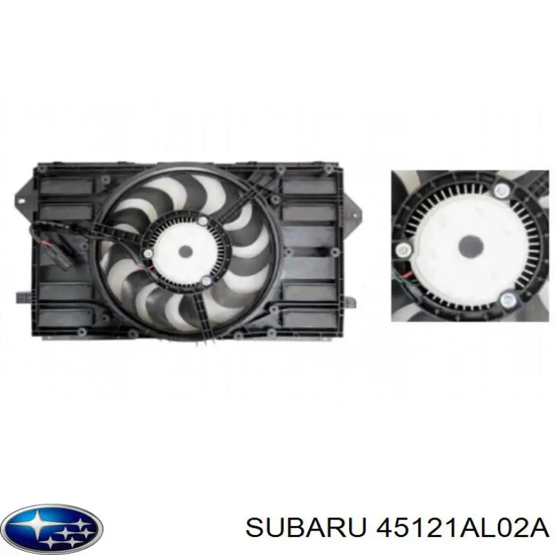 Купити 45121AL02A Subaru Електровентилятор охолодження в зборі (двигун + крильчатка), лівий