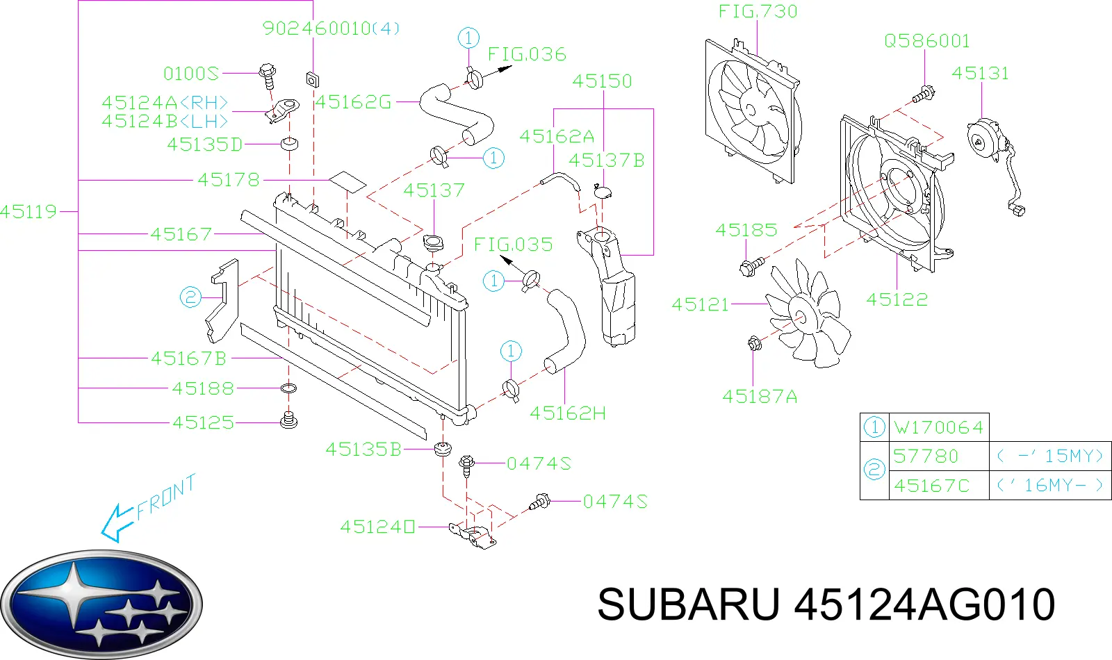  45124AG010 Subaru