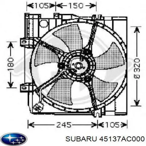 Дифузор (кожух) радіатора охолодження Subaru 45137AC000 ціна, від 44.33 USD
