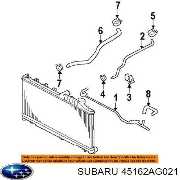 Шланг розширювального бачка, верхній Subaru Forester (S12, SH) (Субару Форестер)