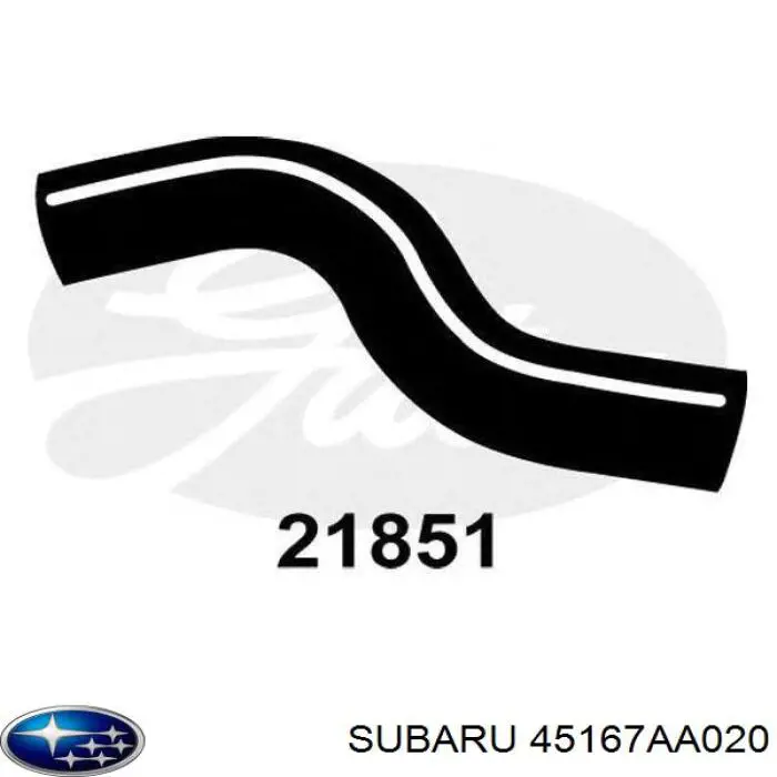 Шланг/патрубок радіатора охолодження, верхній 45167AA020 Subaru