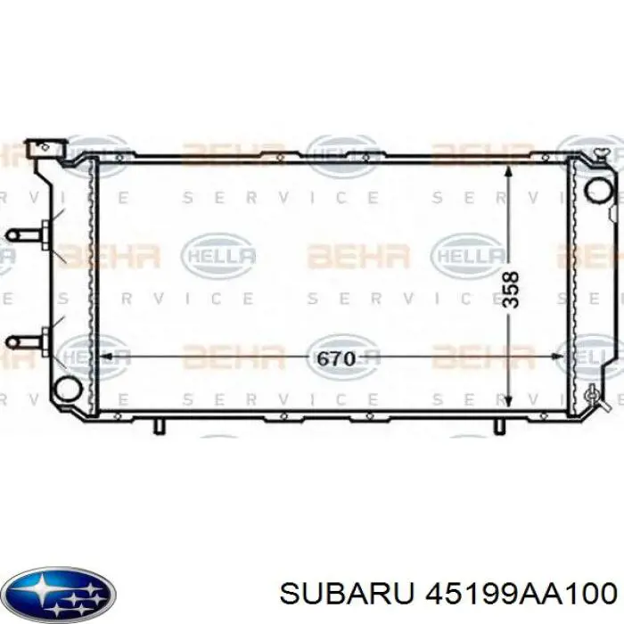 45199AA100 Subaru радіатор охолодження двигуна