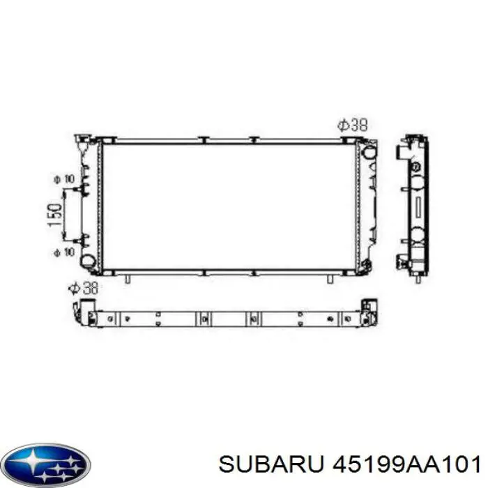 Радіатор охолодження двигуна 45199AA101 Subaru