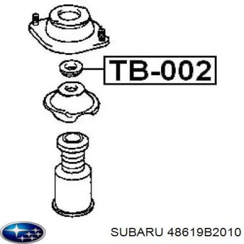 Підшипник опорний амортизатора, переднього 48619B2010 Subaru