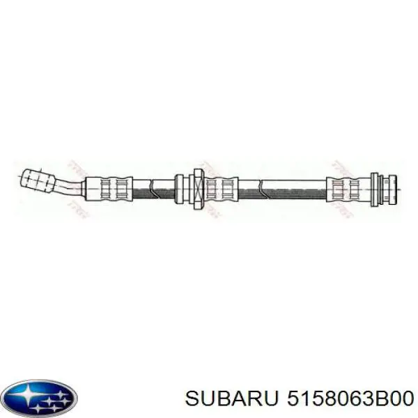Шланг гальмівний передній Subaru 5158063B00 ціна, від 15.51 USD