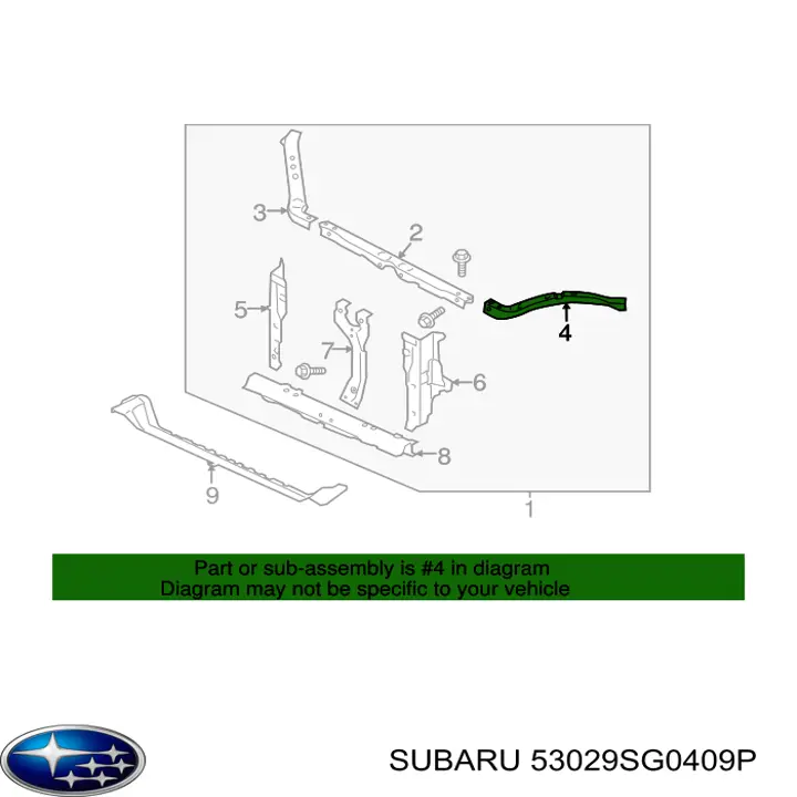 Супорт радіатора верхній/монтажна панель кріплення фар Subaru Forester (S13, SJ) (Субару Форестер)