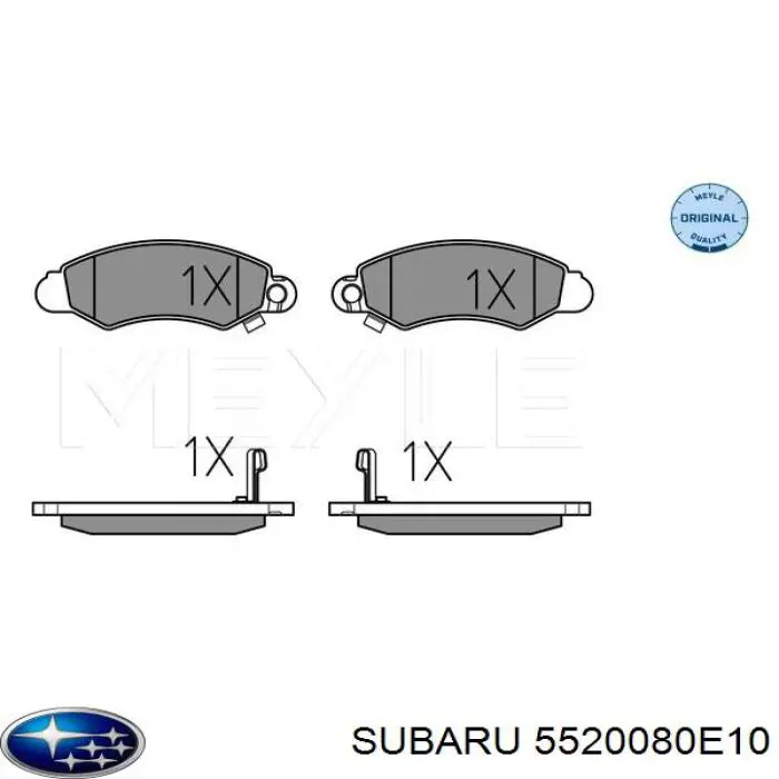 Передні тормозні колодки 5520080E10 Subaru