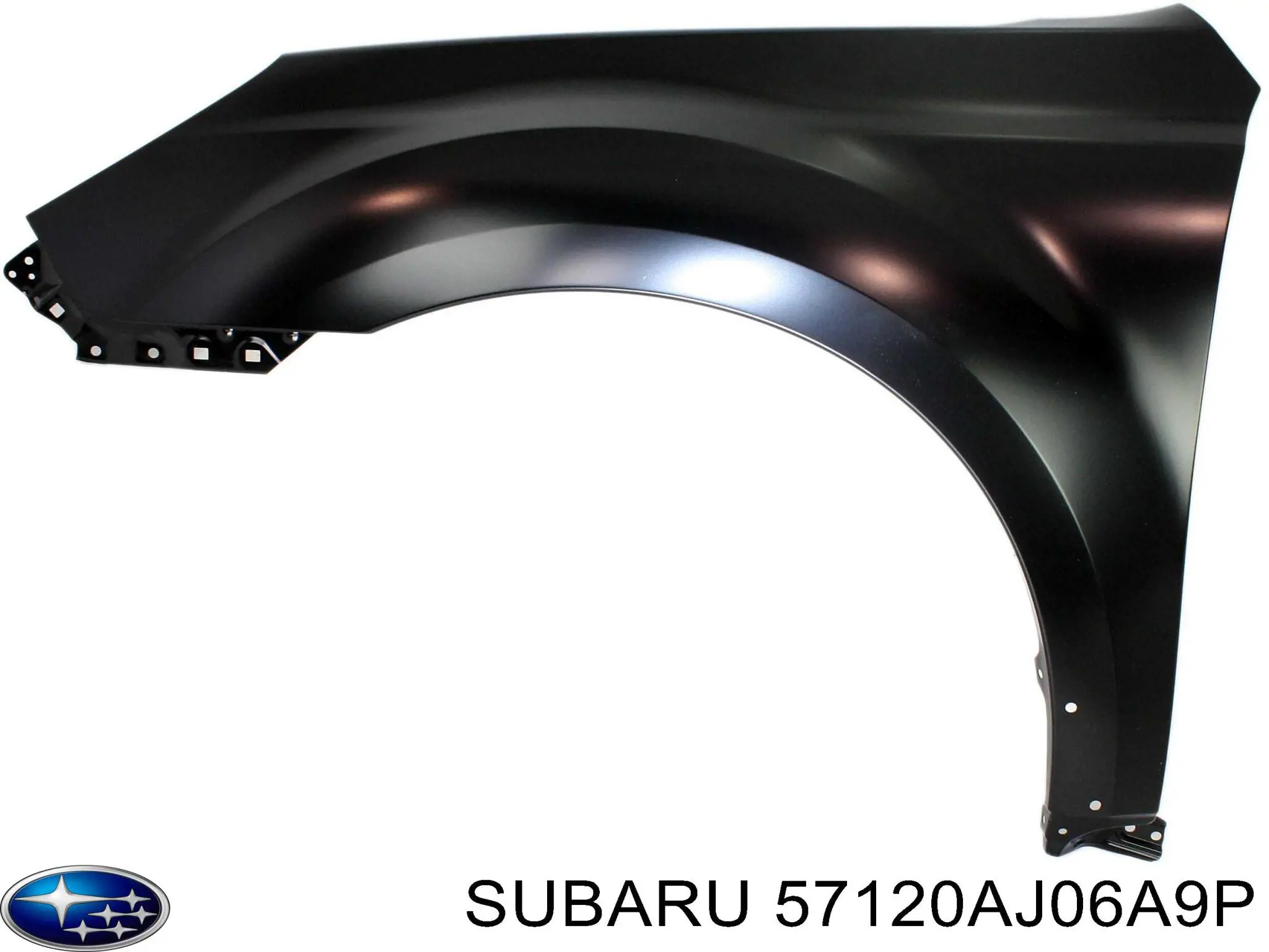 Крило переднє праве Subaru 57120AJ06A9P ціна, від 41.09 USD