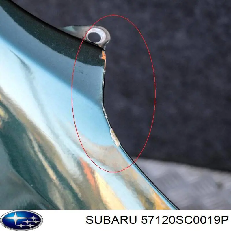 Крило переднє праве Subaru 57120SC0019P ціна, від 52.30 USD