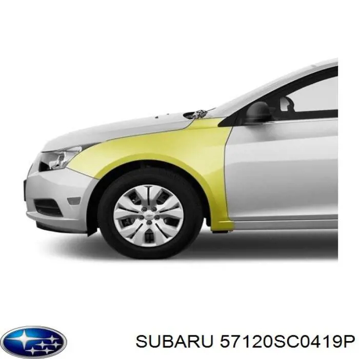 Крило переднє ліве 57120SC0419P Subaru