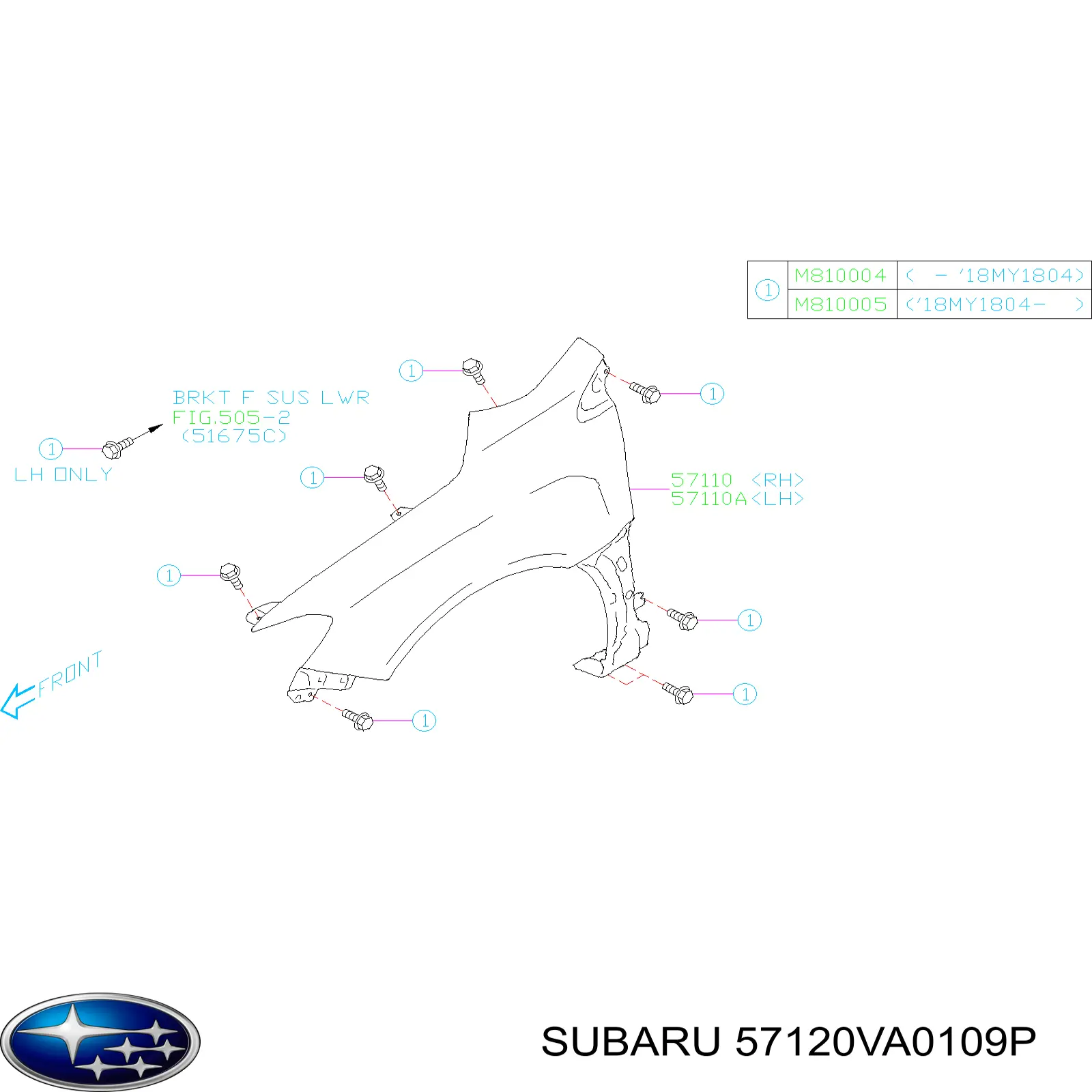  57120VA0109P Subaru