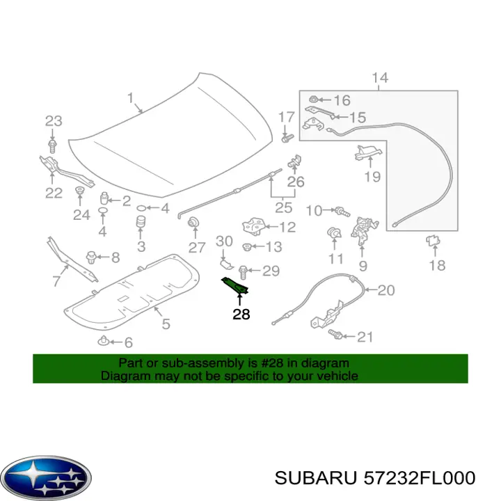 57232FL000 Subaru 