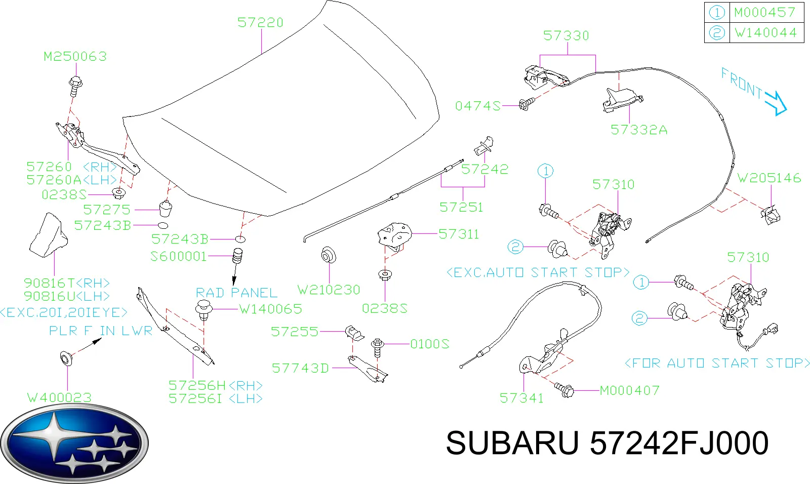  57242FJ000 Subaru