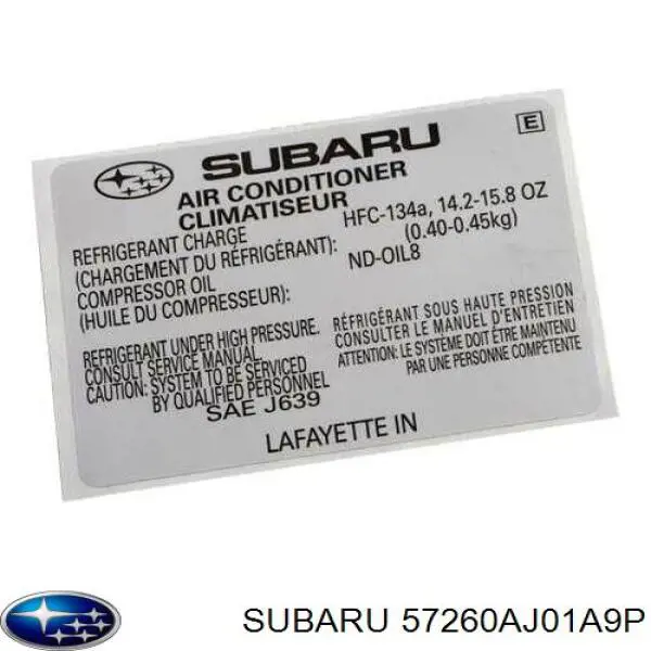 57260AJ01A9P Subaru Петлі і упор капота