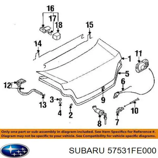  Subaru 57531FE000 ціна, від 12.13 USD
