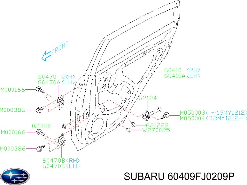  Subaru 60409FJ0209P ціна, від 217.13 USD