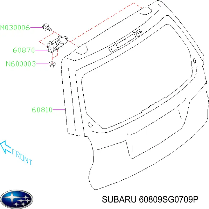  60809SG0709P Subaru