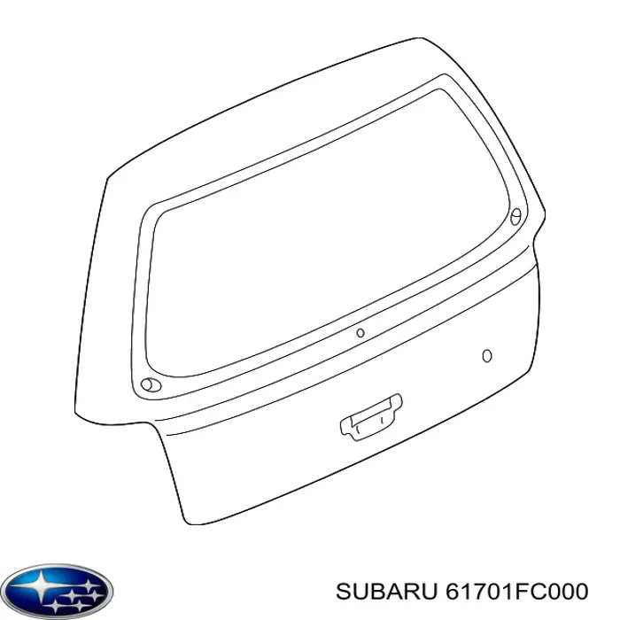 П'яті двері Subaru 61701FC000 ціна, від 262.56 USD