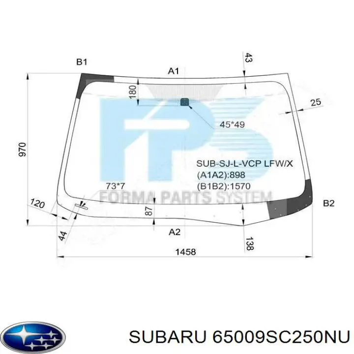 65009SC250NU Subaru Автомобільне скло