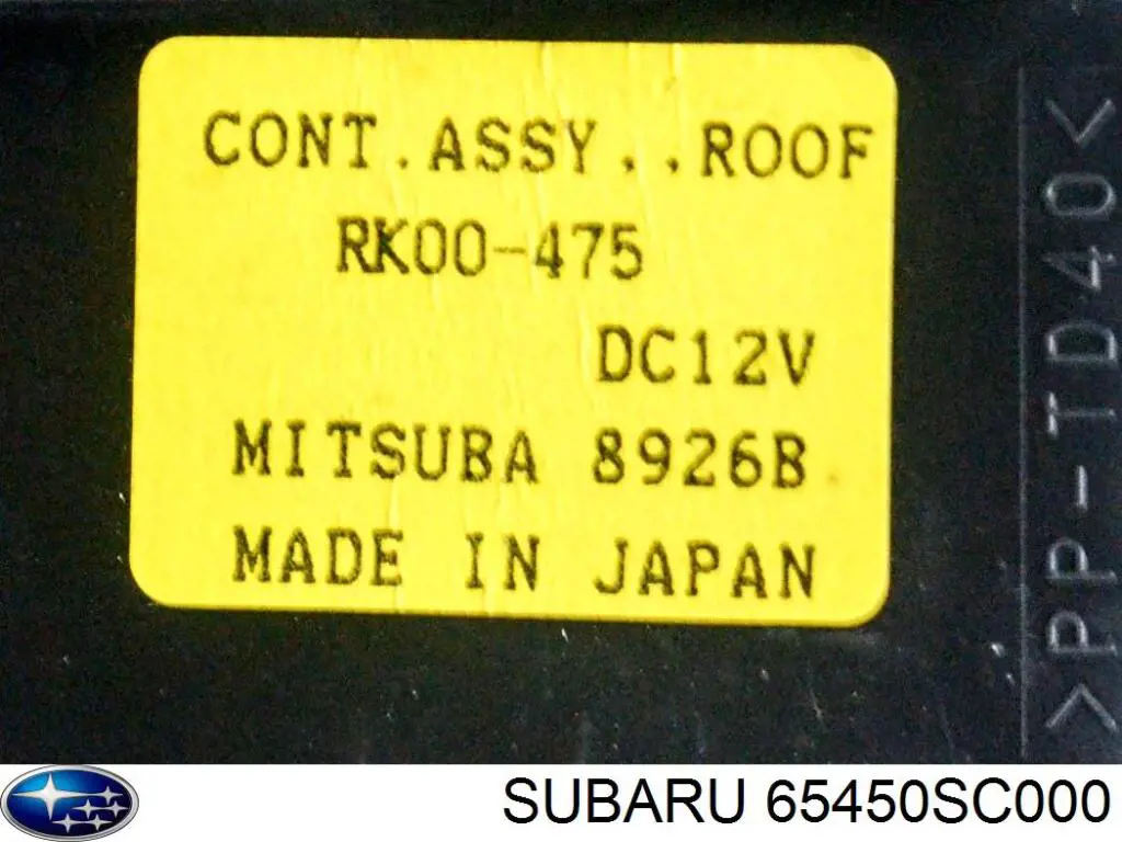 65450SC000 Subaru 