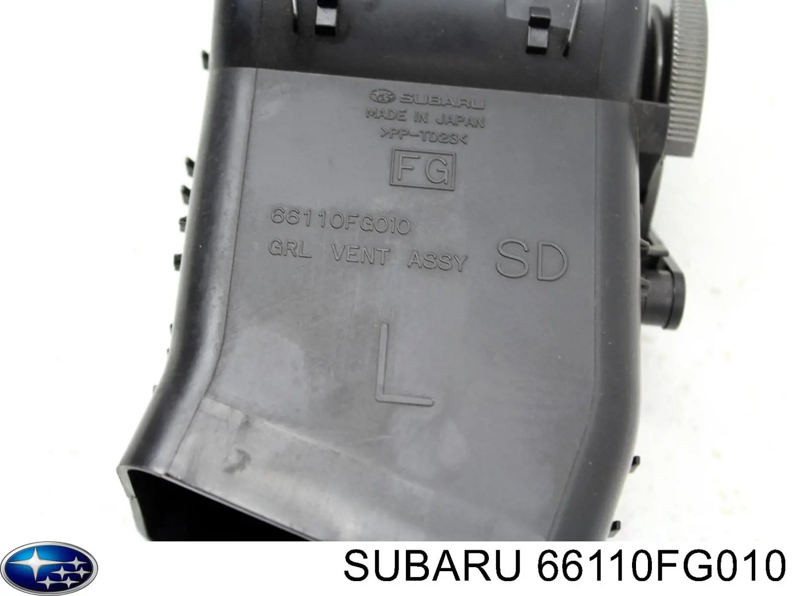 Решітка повітропровода ліва Subaru 66110FG010 ціна, від 7.60 USD