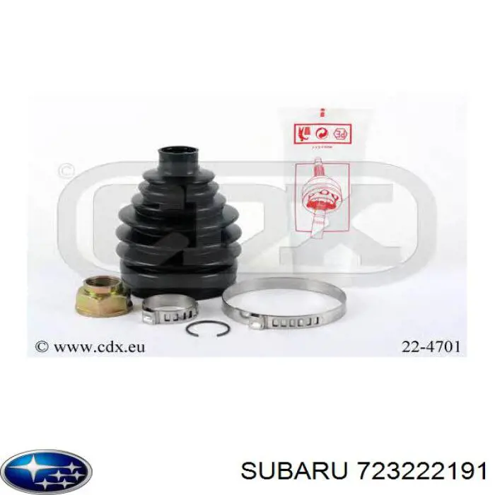 723222191 Subaru Пильник ШРУСа зовнішній, передній піввісі