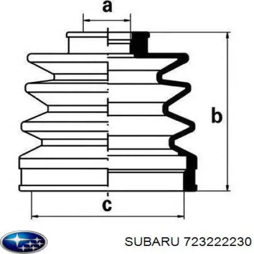 723222230 Subaru пильник шруса зовнішній, передній піввісі