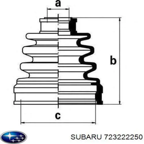 723222250 Subaru пильник шруса внутрішній, передній піввісі