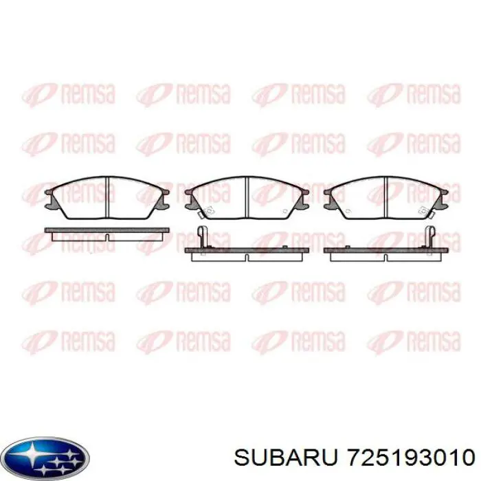 725193010 Subaru колодки гальмівні передні, дискові