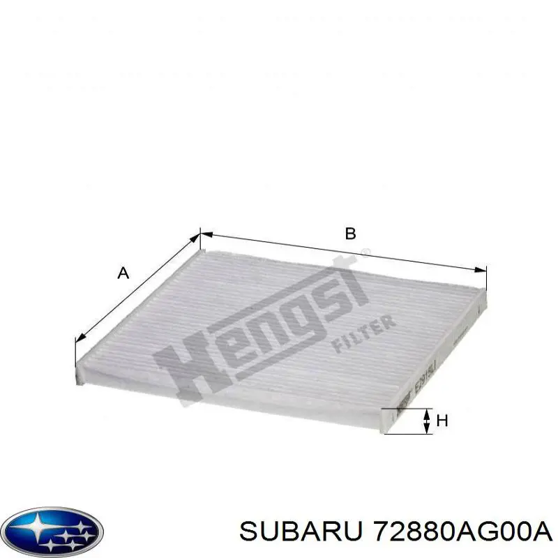 Купити 72880AG00A Subaru Фільтр салону вугільний