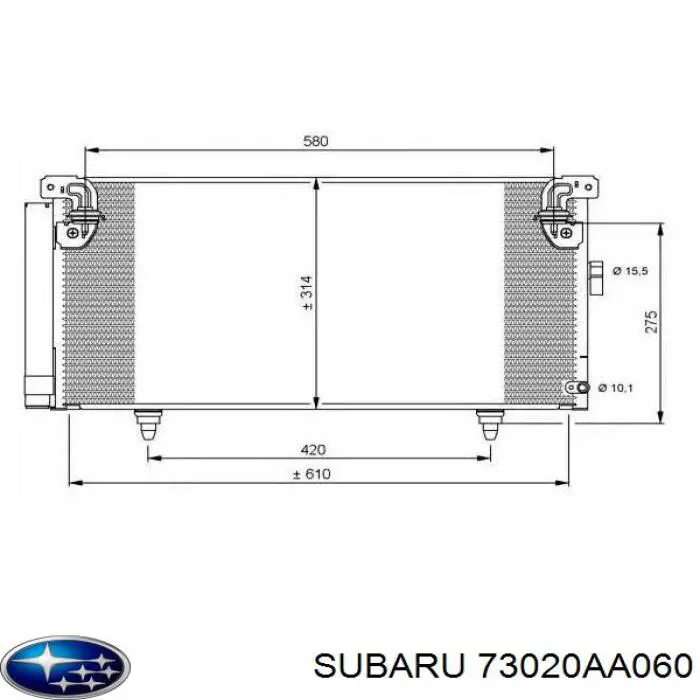 Конденсатор кондиціонера Subaru Legacy I седан (BC) (1989 - 1994) ціна, від 402.21 USD