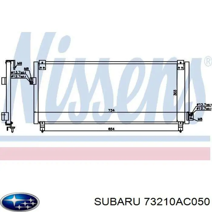 Купити 73210AC050 Subaru Радіатор системи охолодження кондиціонера