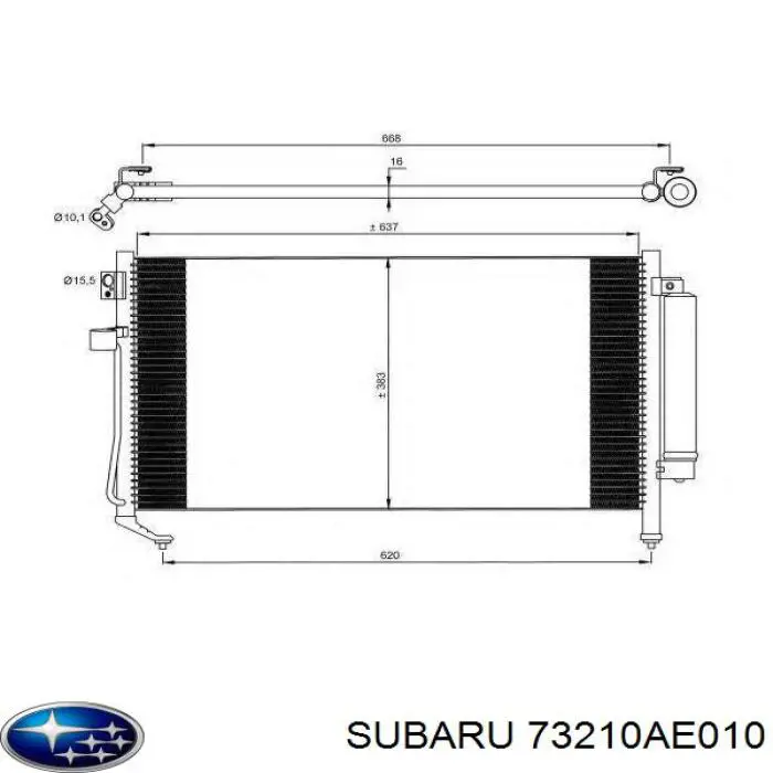 Купити 73210AE010 Subaru Радіатор системи охолодження кондиціонера
