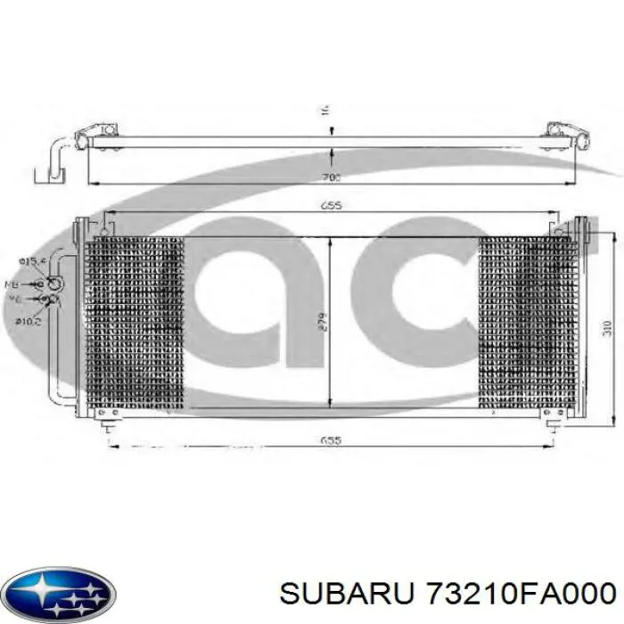 73210FA100 Subaru радіатор кондиціонера