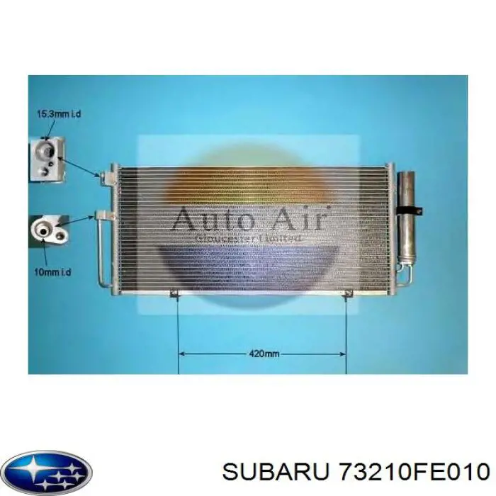 Конденсатор кондиціонера Subaru 73210FE010 ціна, від 63.34 USD
