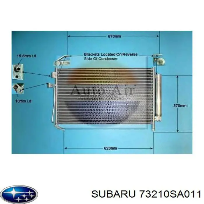 Конденсатор кондиціонера Subaru 73210SA011 ціна, від 66.69 USD