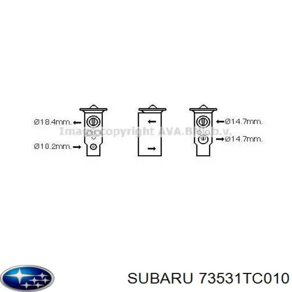 Клапан TRV, кондиціонера 73531TC010 Subaru