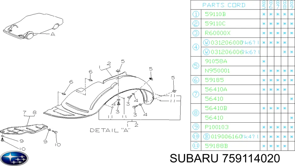  759114020 Subaru