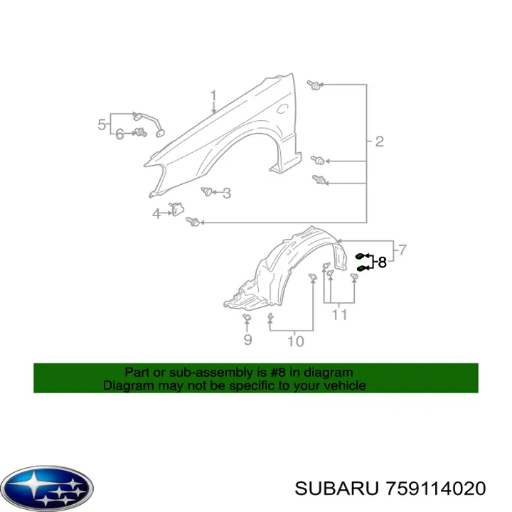  Subaru 759114020 ціна, від 1.43 USD