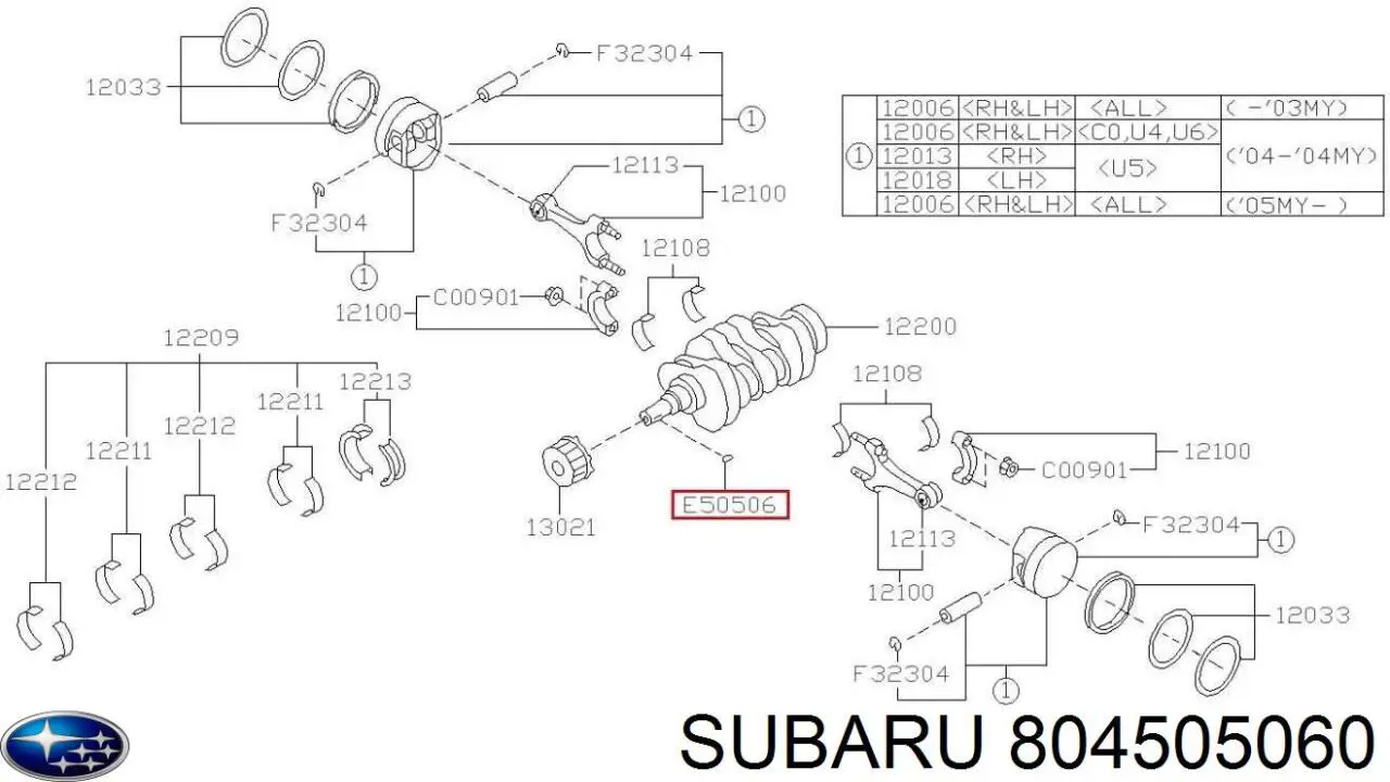 Купити 804505060 Subaru 